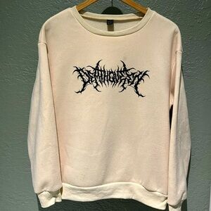 Death queen logo long sleeve cotton crewneck metal music